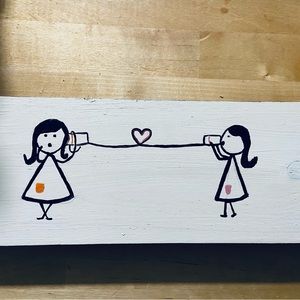 Hand painted wooden sign